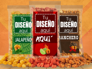 🎉 60 bolsas de 50g de Maíz Pop Etiqueta Personalizada