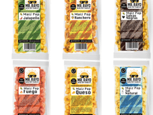 🌽 100 bolsas de 50g de Maíz Pop Mr. Rayo, sabores surtidos